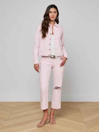 Celine Jean Jacket Icy Lilac - L'AGENCE