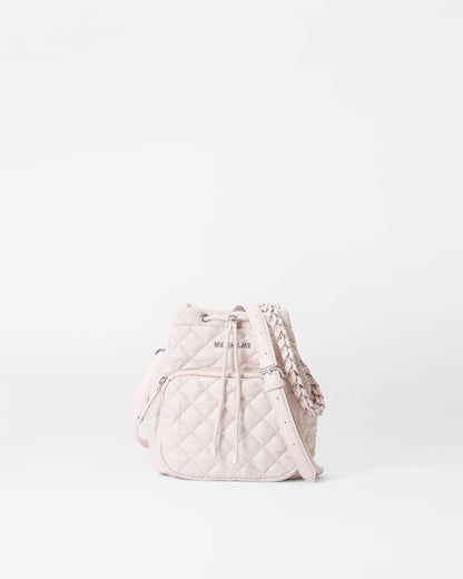 Crosby Drawstring Bucket Bag Rose Rec - MZ Wallace