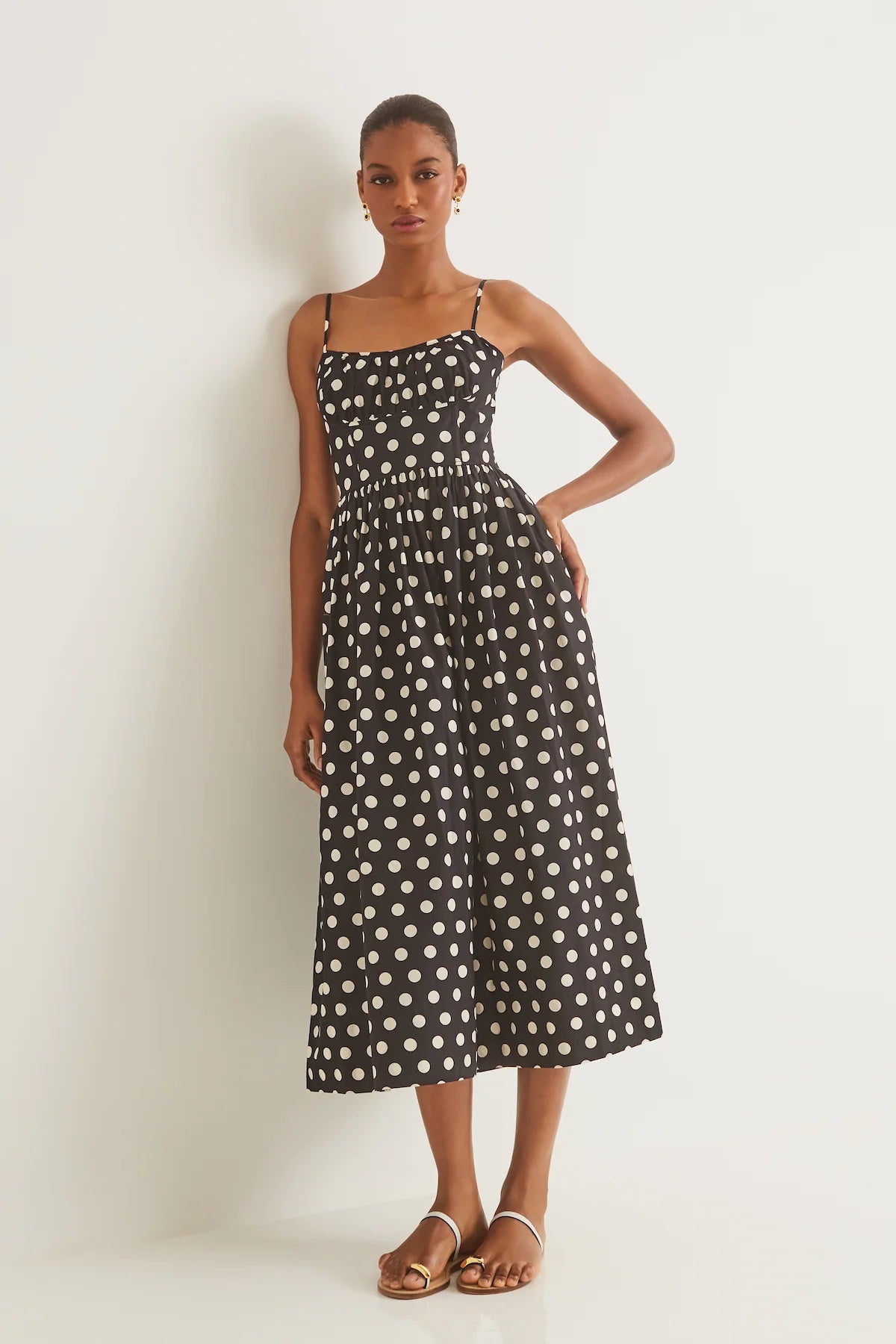 Alba Midi Dress Joelle Dot Black - Cara Cara