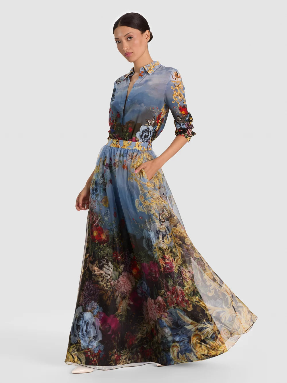 Dixie Ballgown Skirt Alpine Dawn - Alice + Olivia