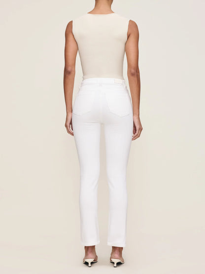Mara Straight Mid Rise Instasculpt 27 Jeans White - DL1961