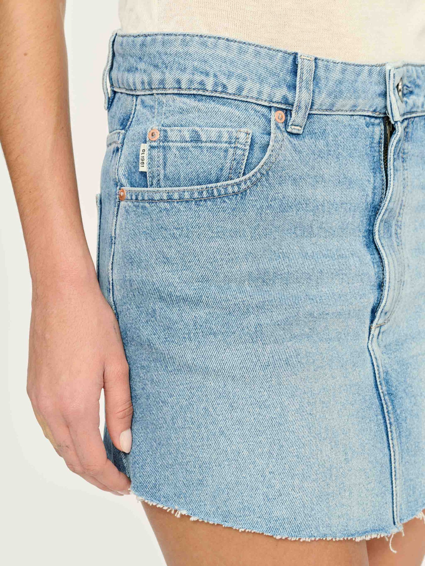 Alma Denim Mini Skirt Clear Sky - DL1961