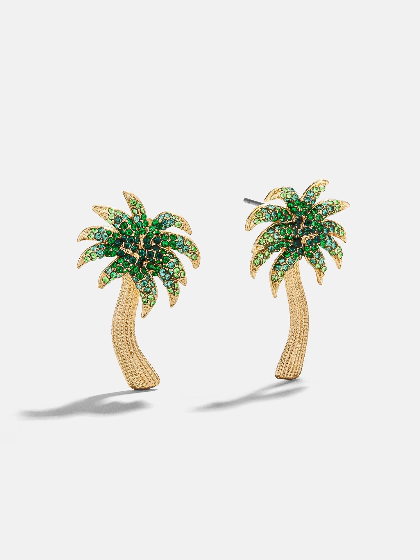 Palm Royale Statement Earrings Gold/Green - BaubleBar
