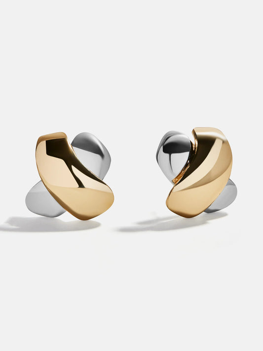 Melanie Stud Earrings Gold/Silver - BaubleBar