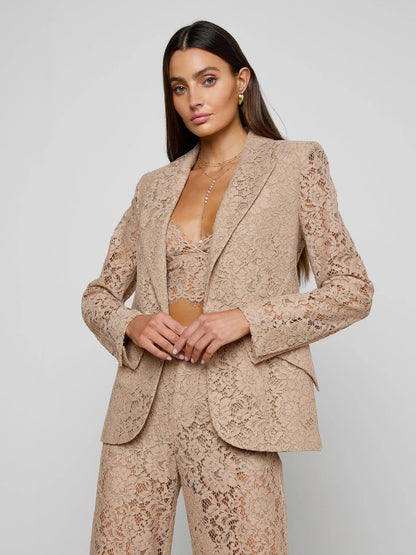 Chamberlain Lace Blazer Cappuccino - L'AGENCE