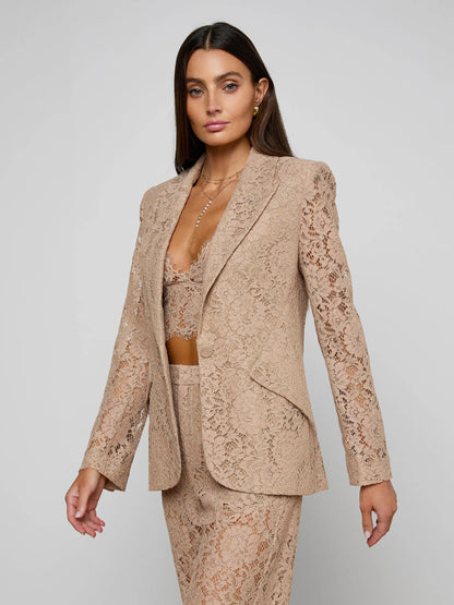 Chamberlain Lace Blazer Cappuccino - L'AGENCE
