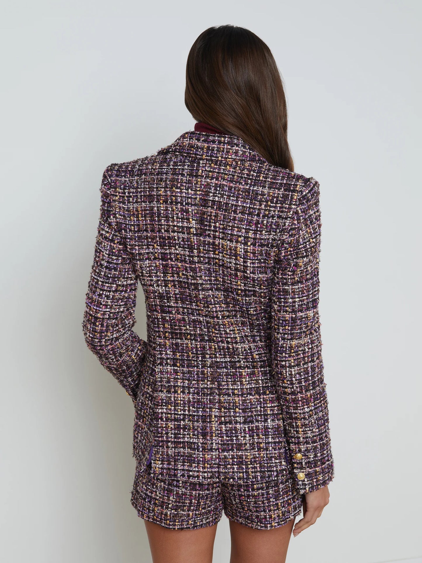 Chamberlain Tweed Blazer Purple Multi