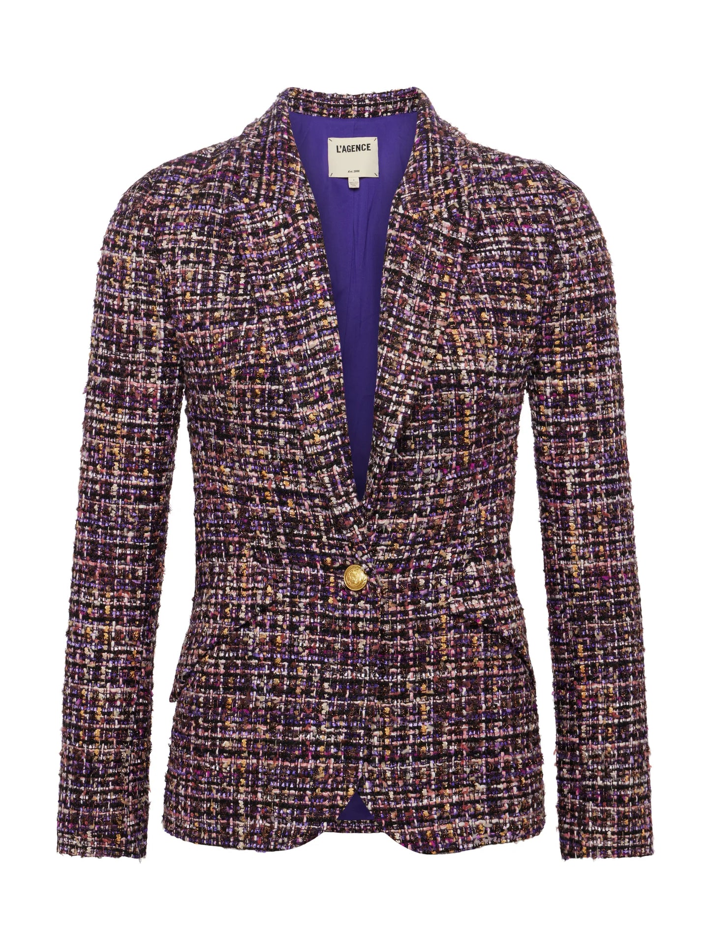 Chamberlain Tweed Blazer Purple Multi