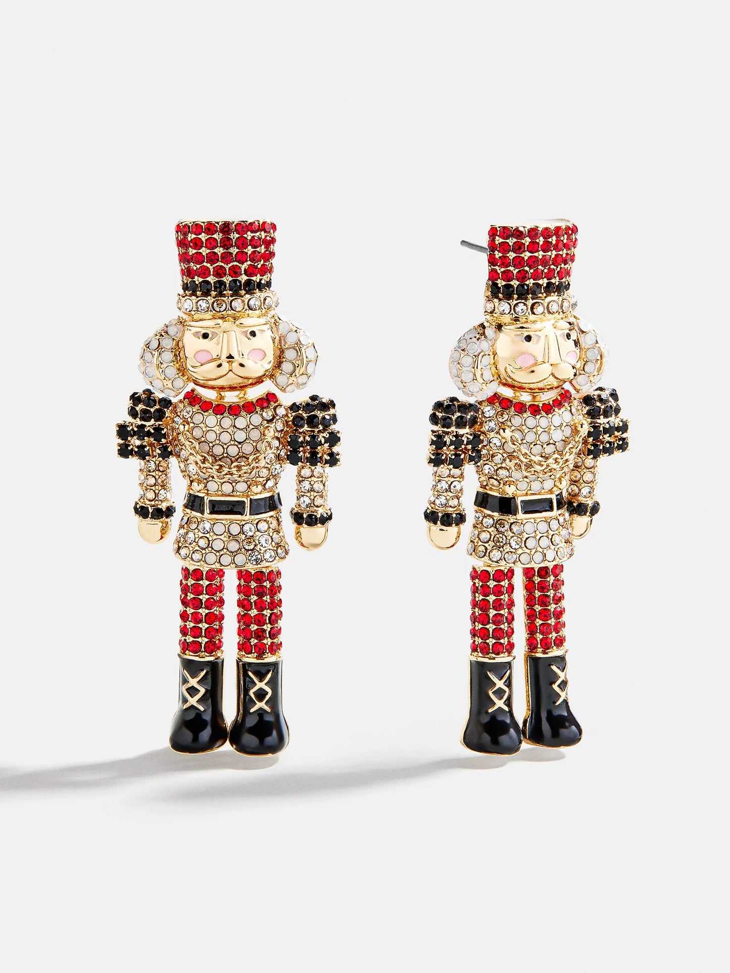 March Of The Bling Statement Earrings Red/Black - BaubleBar