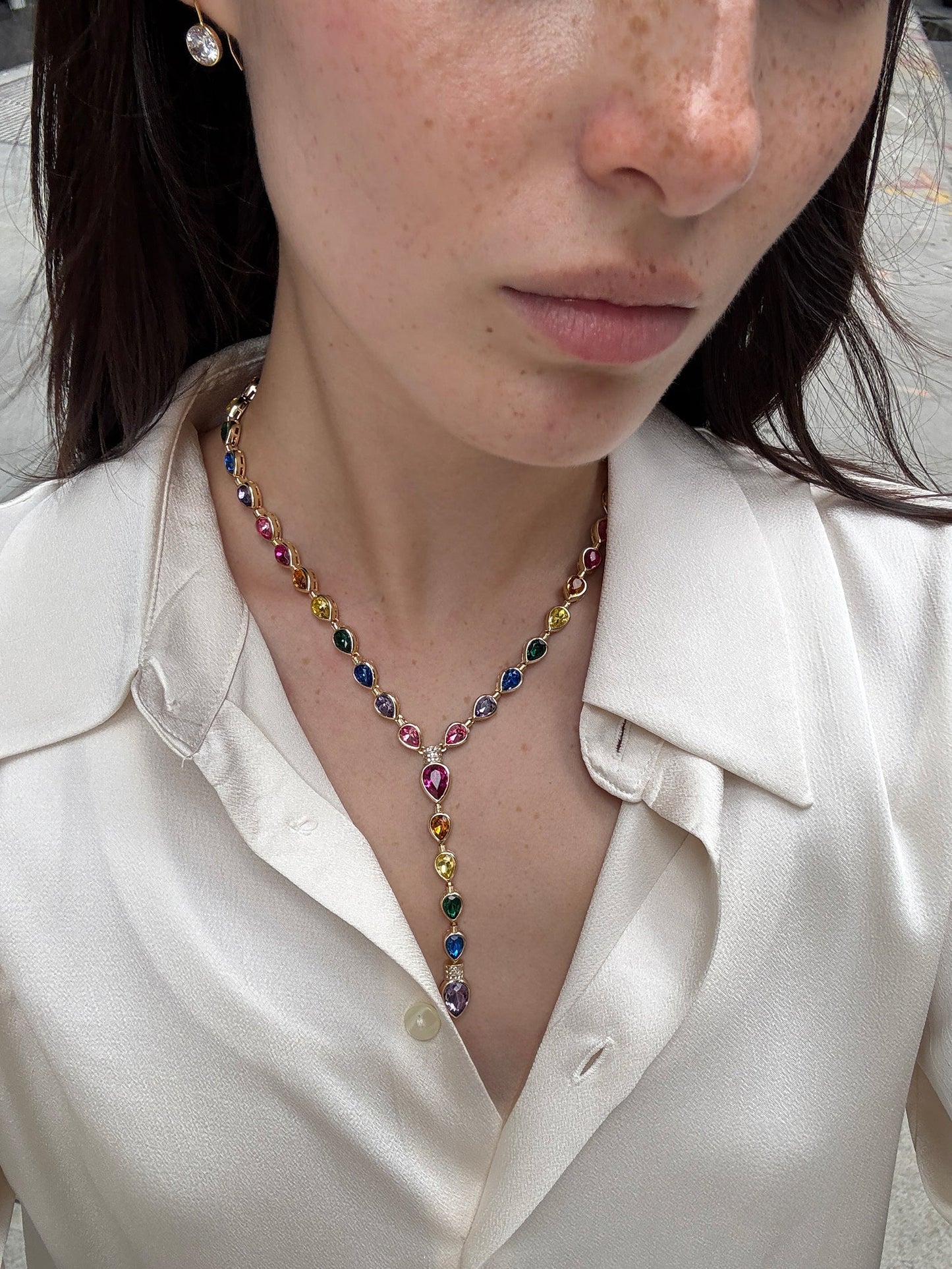 Glow With It Lariat Necklace Multi - BaubleBar