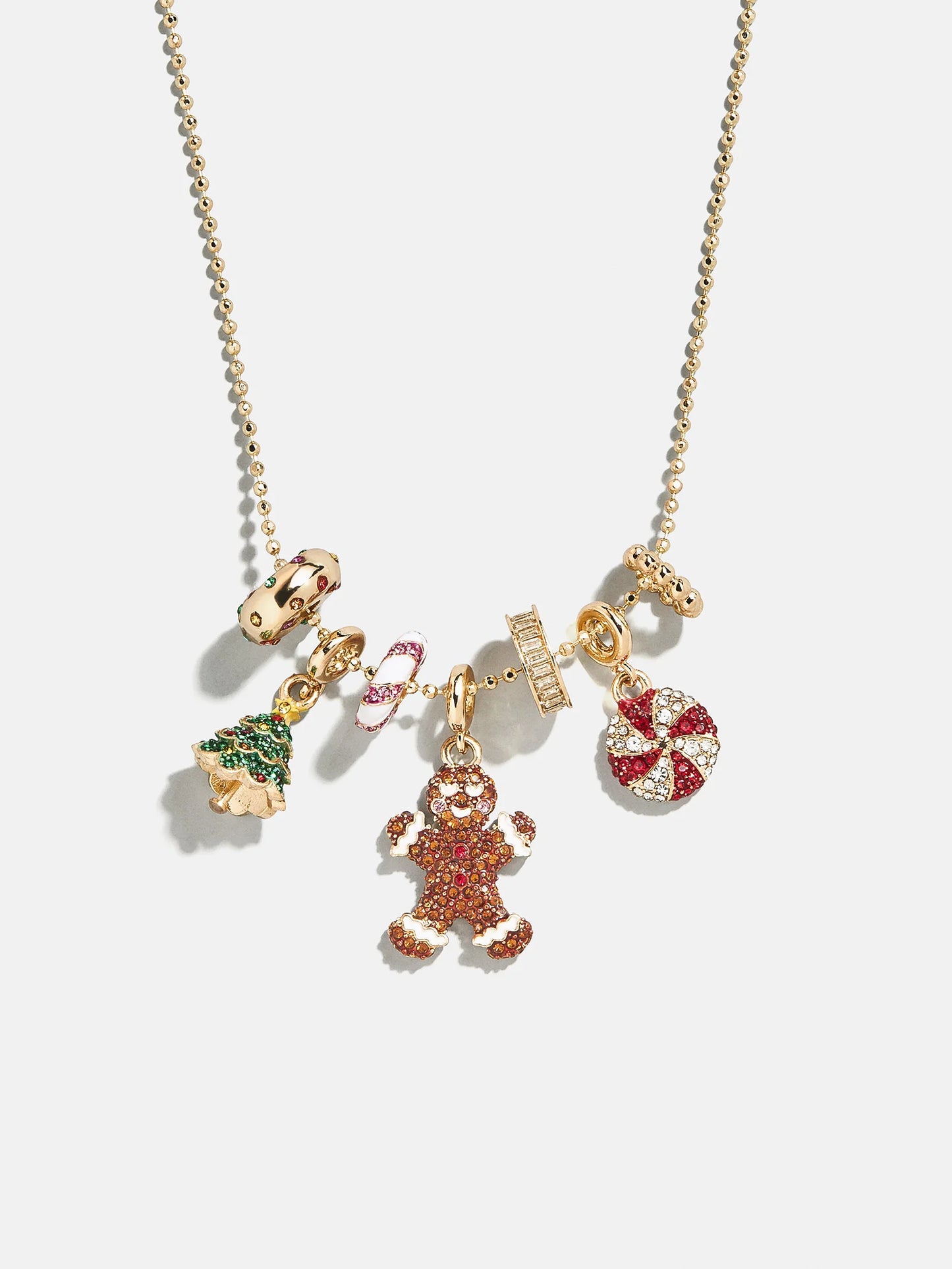 Holly Jolly Christmas Charm Necklace - BaubleBar