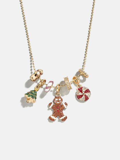 Holly Jolly Christmas Charm Necklace - BaubleBar
