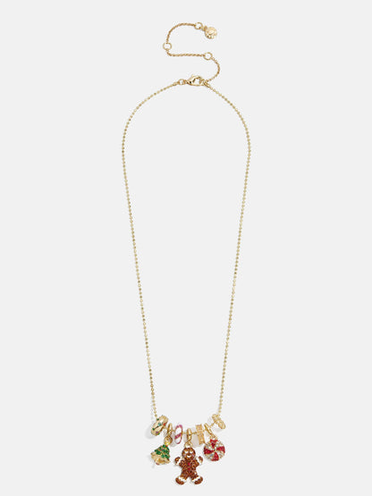 Holly Jolly Christmas Charm Necklace - BaubleBar