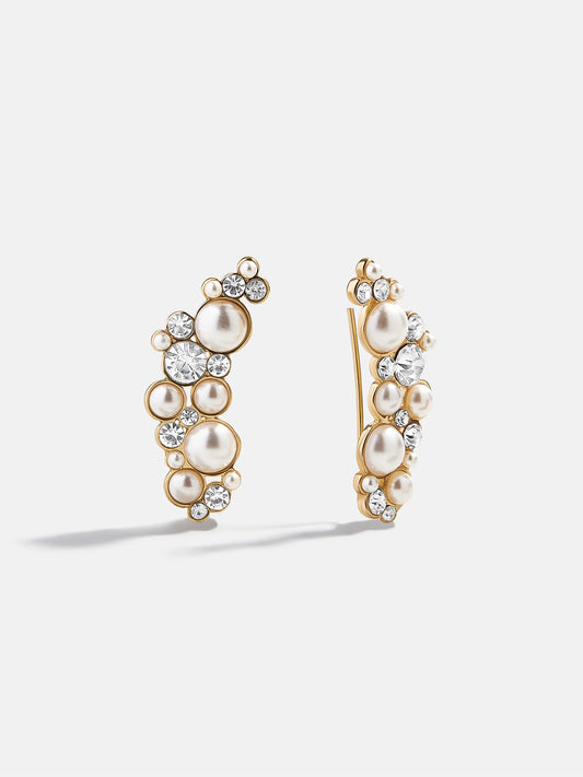 Gabbriette Crawler Earrings Pearl - BaubleBar