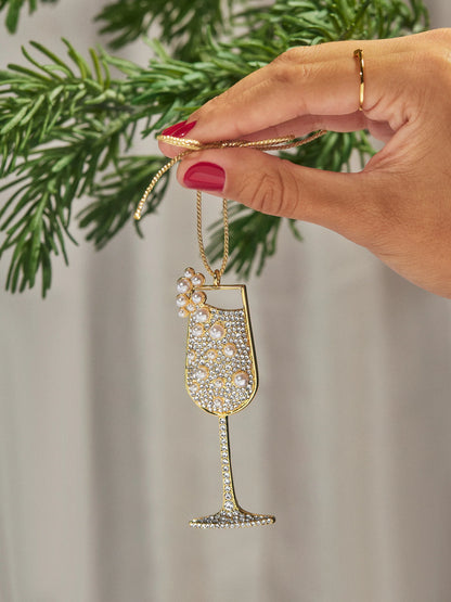 Bubbly And Bright Champagne Ornament - BaubleBar