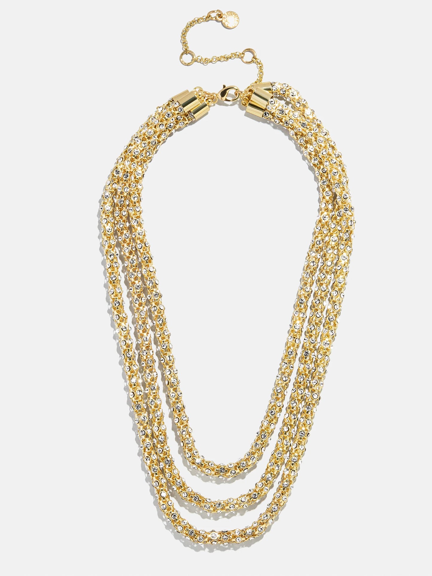 Crystal Layered Necklace Gold/Pavé - BaubleBar