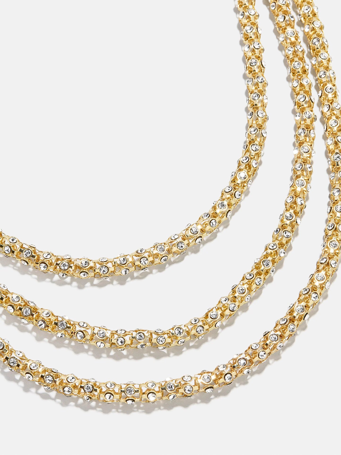 Crystal Layered Necklace Gold/Pavé - BaubleBar