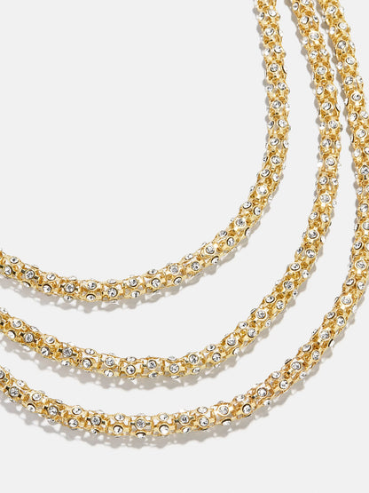 Crystal Layered Necklace Gold/Pavé - BaubleBar