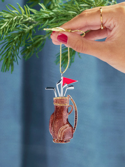 Holiday On The Green Gold Ornament - BaubleBar