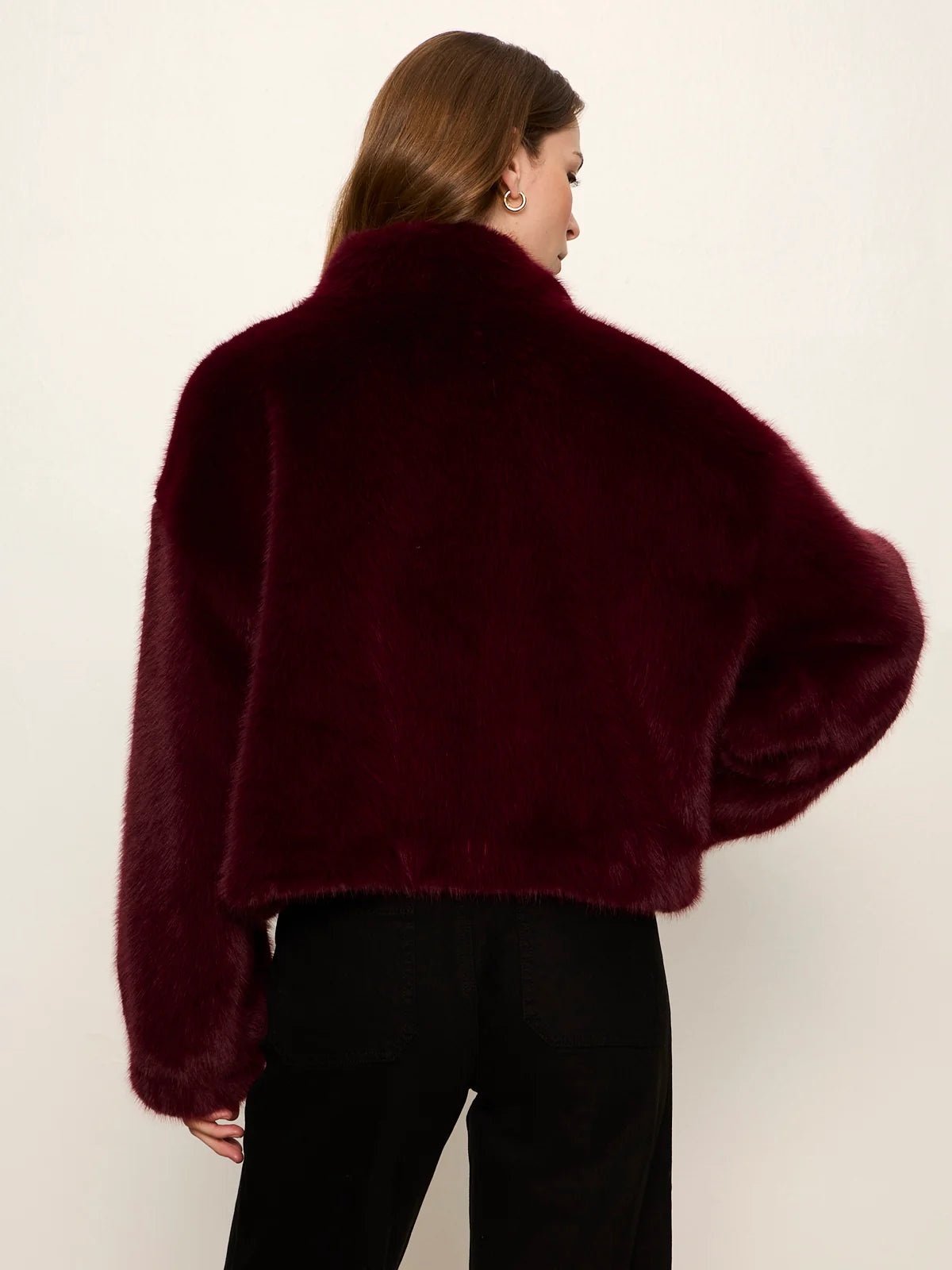 Everest Fur Bomber Bordeaux - Sanctuary