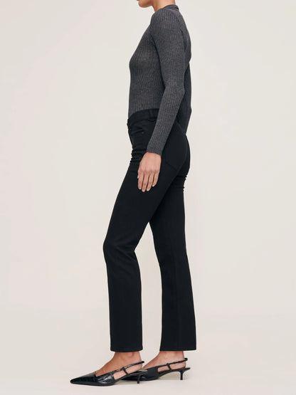 Mara Straight Mid Rise Instasculpt Ankle Jeans Black - DL1961