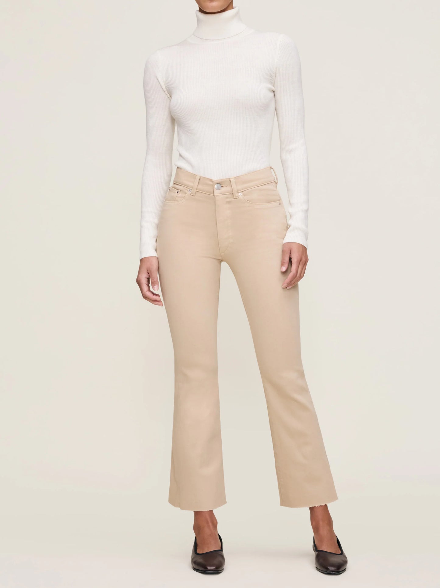 Bridget Boot High Rise Instasculpt Crop Jeans Almond - DL1961