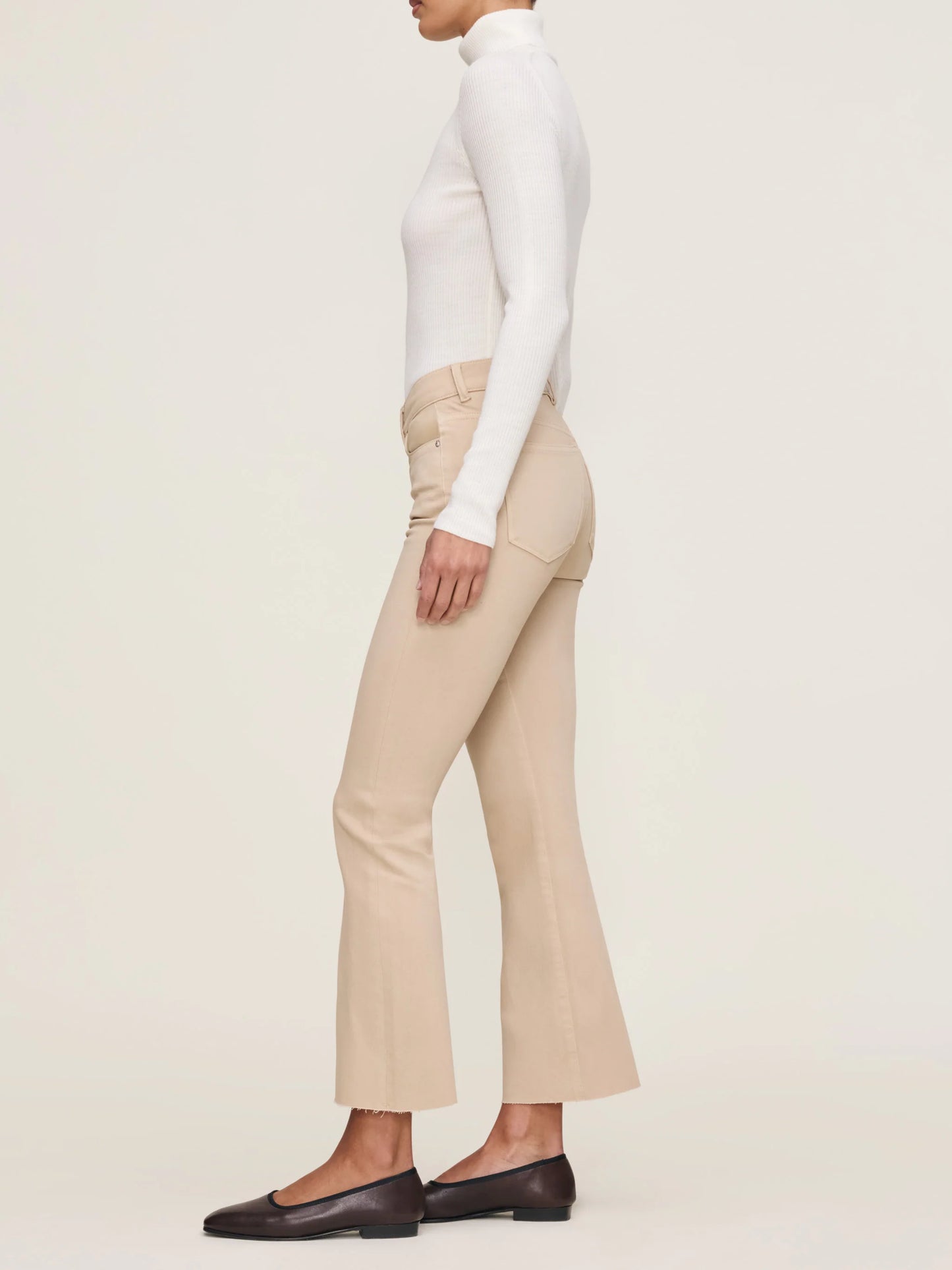 Bridget Boot High Rise Instasculpt Crop Jeans Almond - DL1961