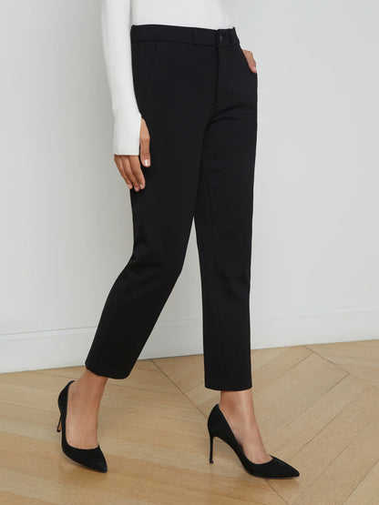 Harlow Cropped Trouser Black - L'AGENCE