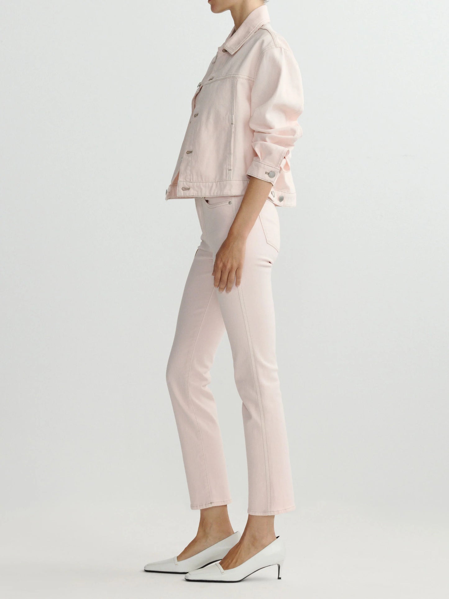 Mara Straight Mid Rise Instasculpt Ankle Jeans Ballet - DL1961