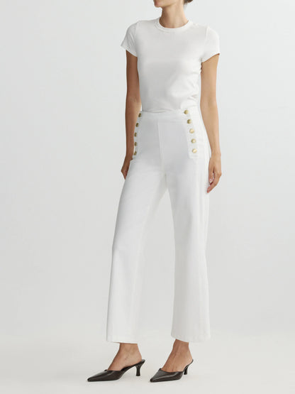 Karmine Refined Wide Leg High Rise 28 Jeans White Sailor - DL1961