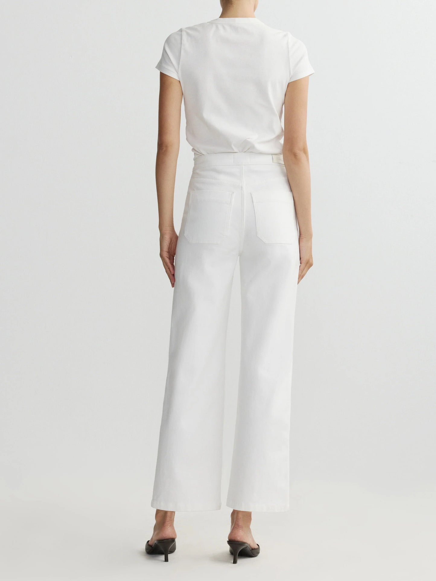 Karmine Refined Wide Leg High Rise 28 Jeans White Sailor - DL1961