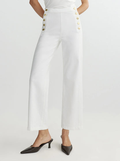 Karmine Refined Wide Leg High Rise 28 Jeans White Sailor - DL1961