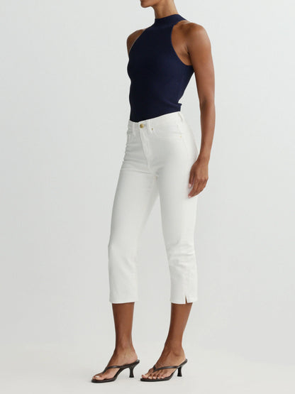 Mock Neck Top Instasculpt Rib Bright Navy - DL1961
