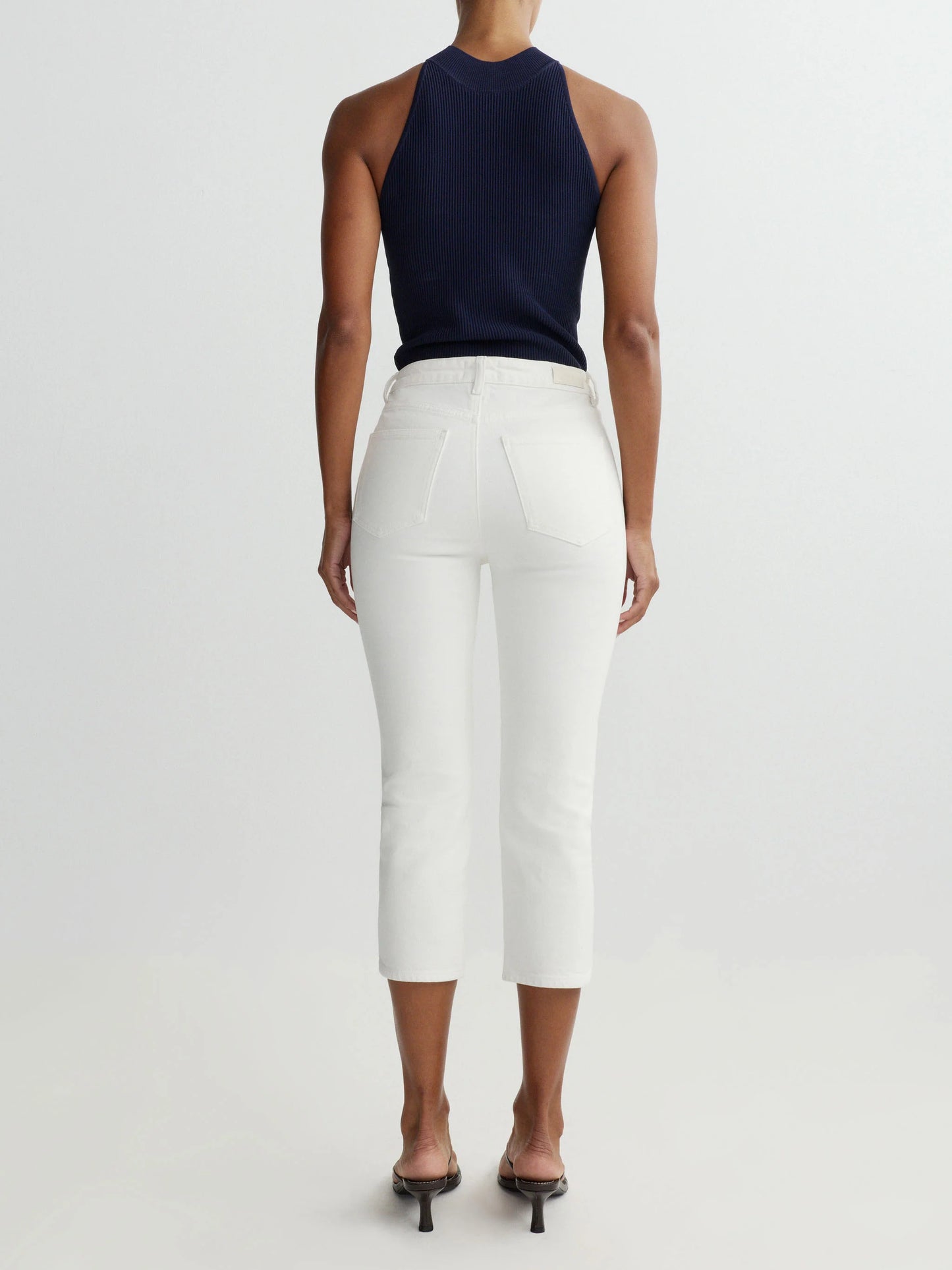 Mock Neck Top Instasculpt Rib Bright Navy - DL1961