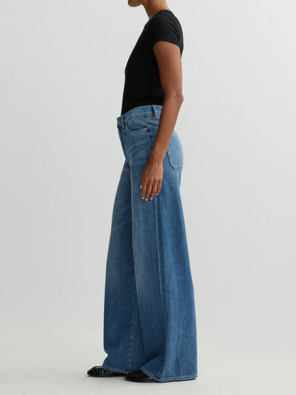 Hepburn Wide Leg High Rise 32 Jeans Meadow Lake - DL1961
