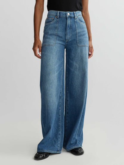 Hepburn Wide Leg High Rise 32 Jeans Meadow Lake - DL1961