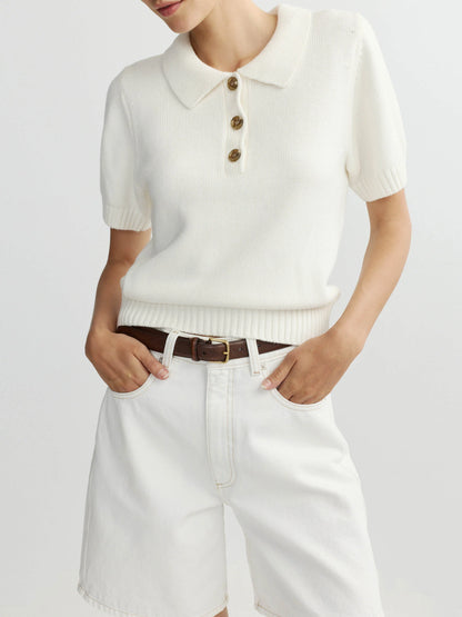 May Polo Short Sleeve White - DL1961