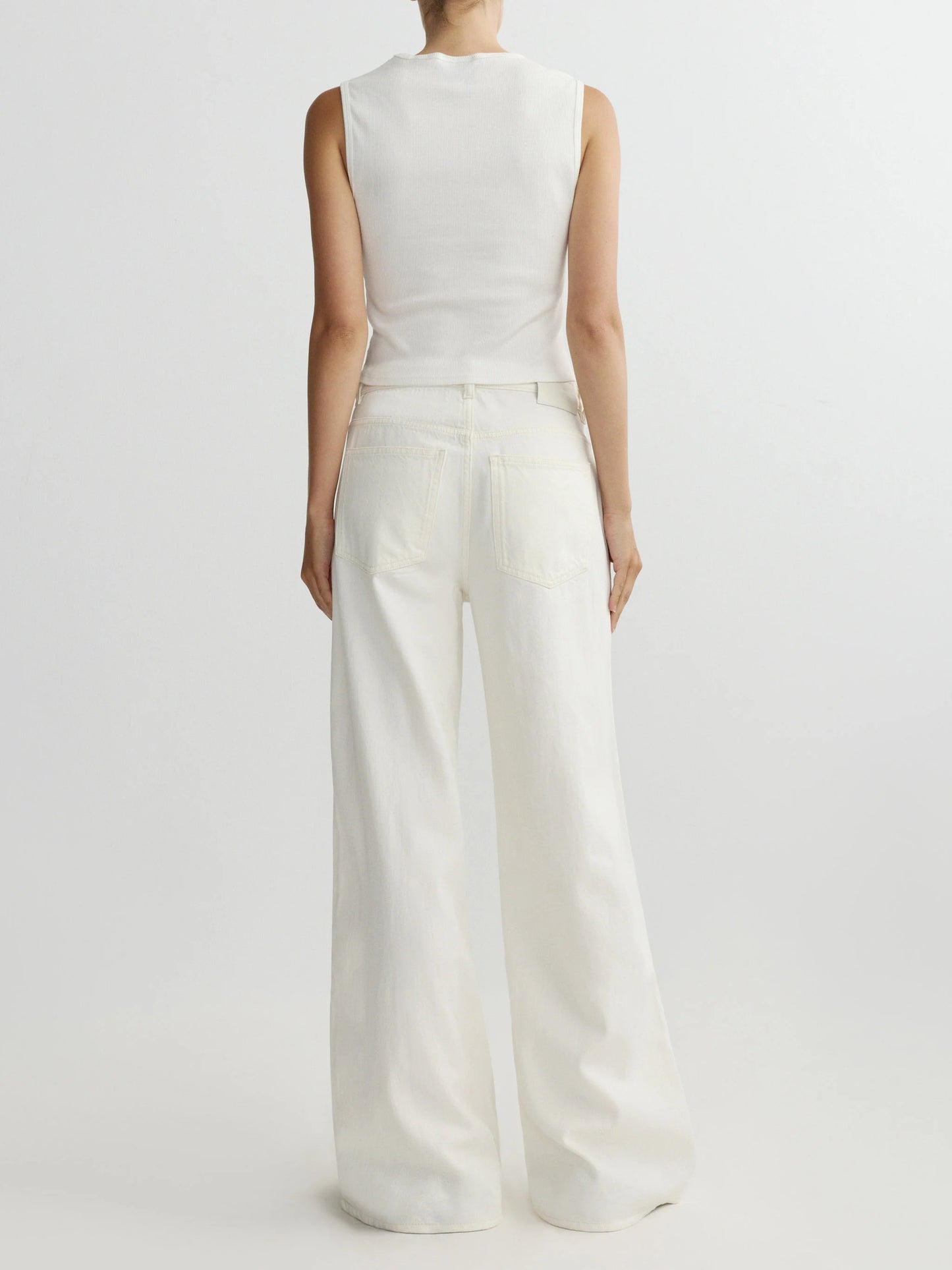 Alex Baggy Wide Leg Low Rise 32 Jeans Eggshell Aura - DL1961