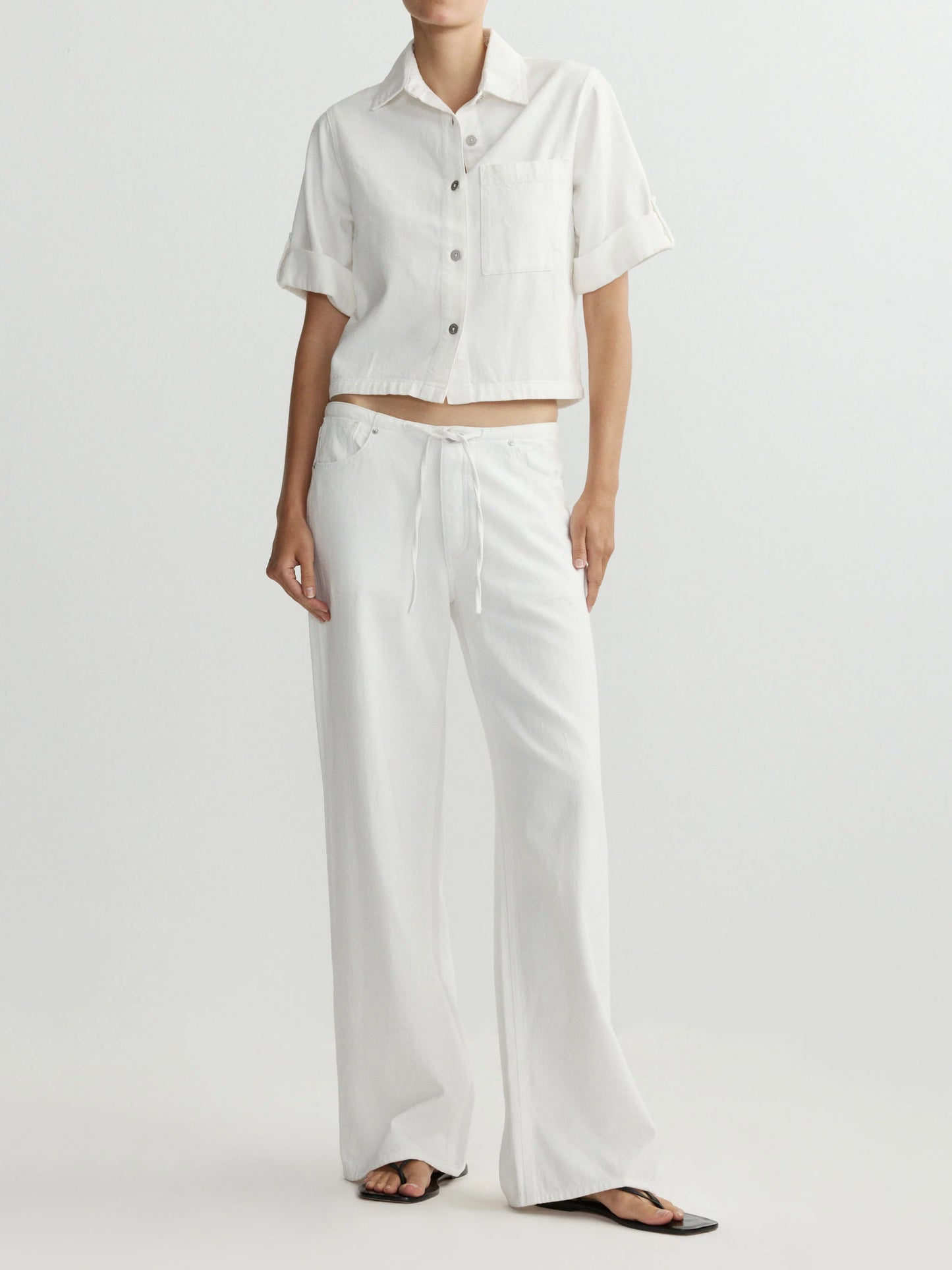Montauk Shirt Cuffed Sleeve White Aura - DL1961