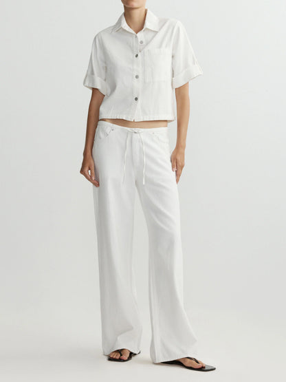 Montauk Shirt Cuffed Sleeve White Aura - DL1961
