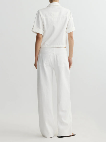 Montauk Shirt Cuffed Sleeve White Aura - DL1961