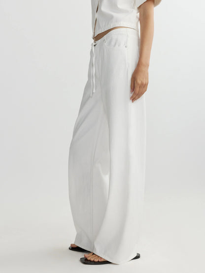 Sienna Low-Slung Wide Leg Relaxed 31 Jeans White Aura - DL1961