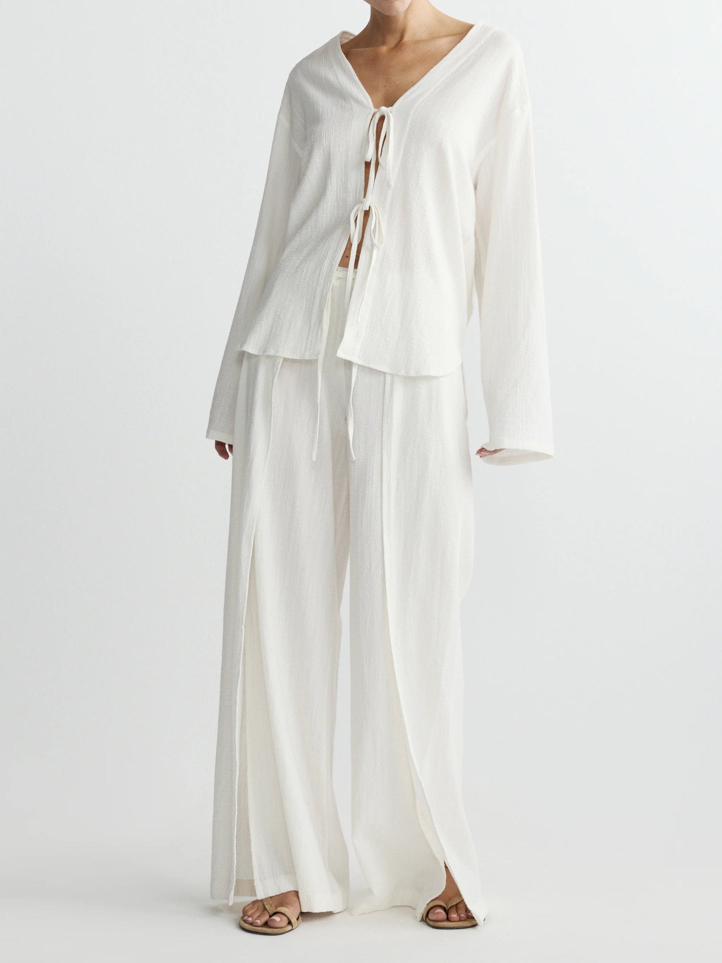 Palazzo Pant White Gauze - DL1961