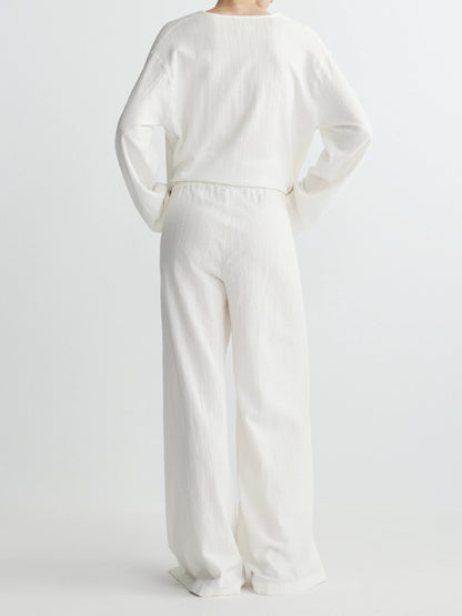 Palazzo Pant White Gauze - DL1961
