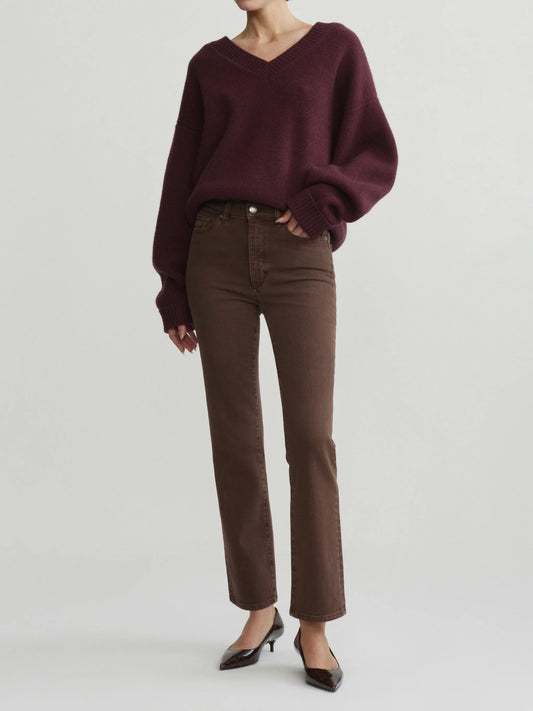 Halle Straight High Rise Instasculpt 29 Jeans Brownstone - DL1961