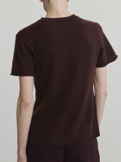 Cashmere Knit Tee Brown - DL1961