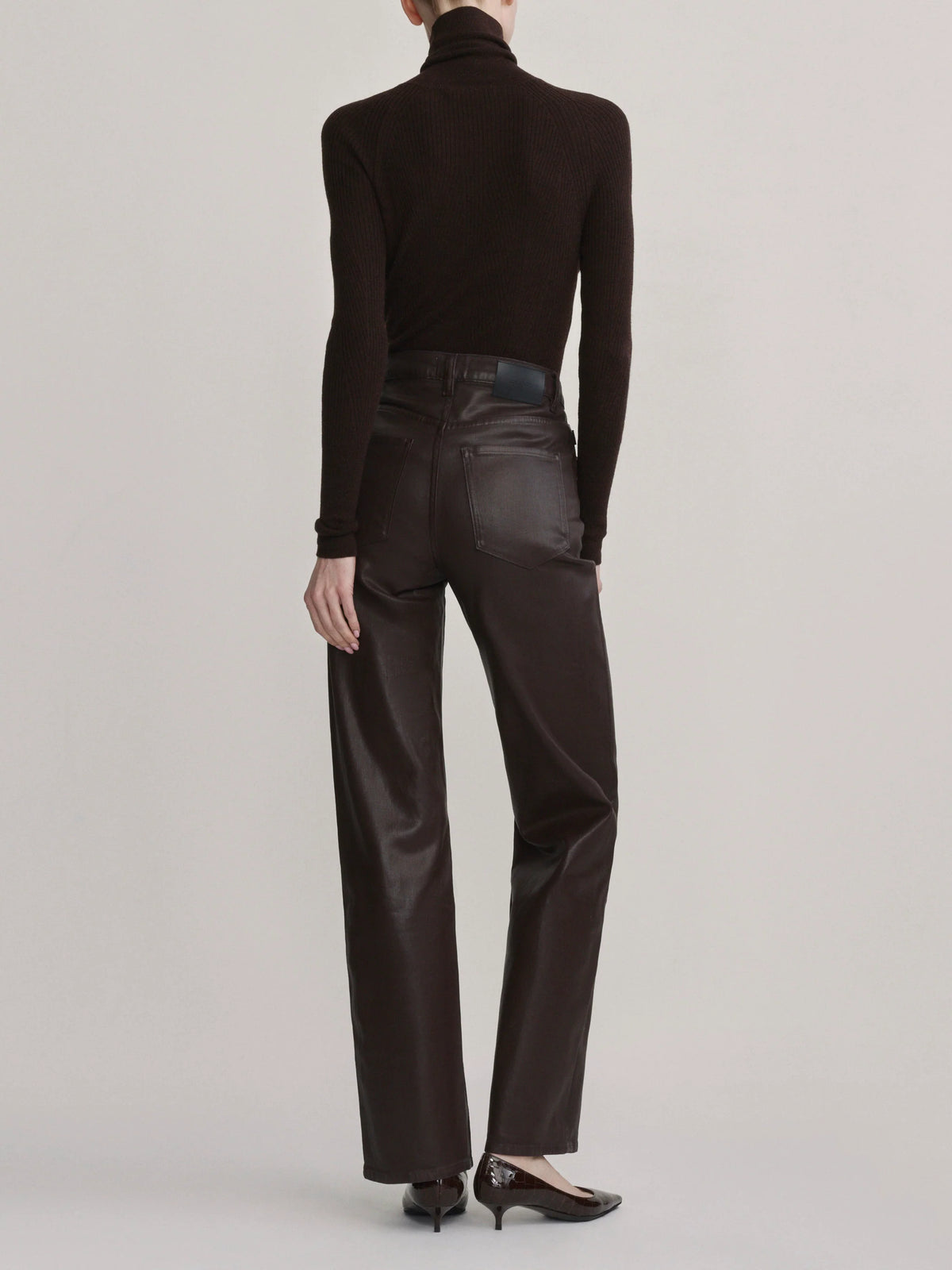 Karmine Refined Wide Leg High Rise 32 Jeans Bramble Coated - DL1961