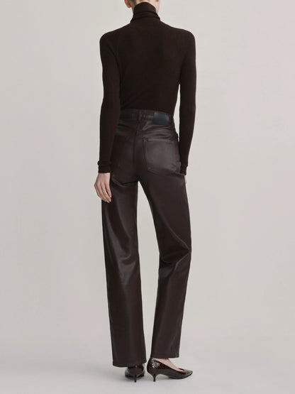 Karmine Refined Wide Leg High Rise 32 Jeans Bramble Coated - DL1961