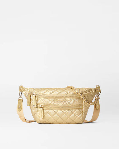 Small Crosby Crossbody Sling Light Gold Pearl Metallic - MZ Wallace