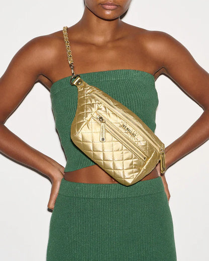 Small Crosby Crossbody Sling Light Gold Pearl Metallic - MZ Wallace